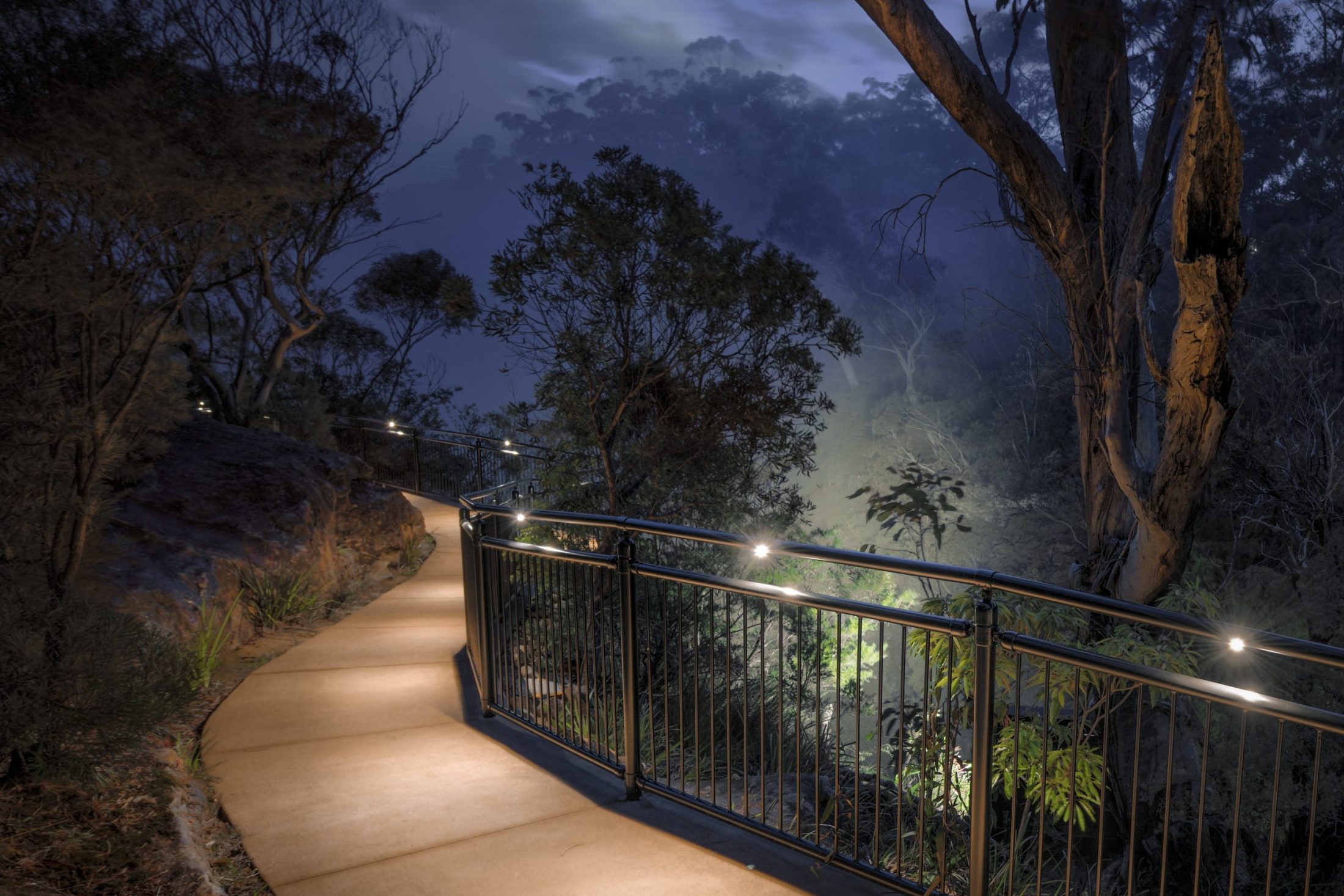 Katoomba Reserve Night-lit Walk, Blue Mountains NSW Australia
